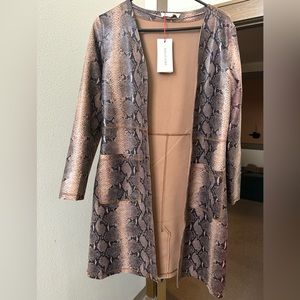 RARE anthropology solitaire snake skin blazer
